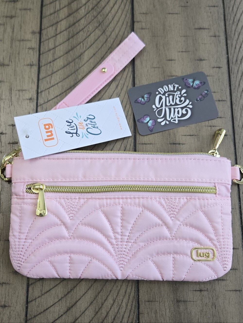 *NWT* lug × Wicked Collab Quilted Super Metro Wristlet